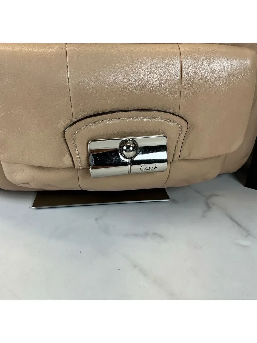 Coach Kristin Beige Leather Hobo Hand‎ Shoulder Bag